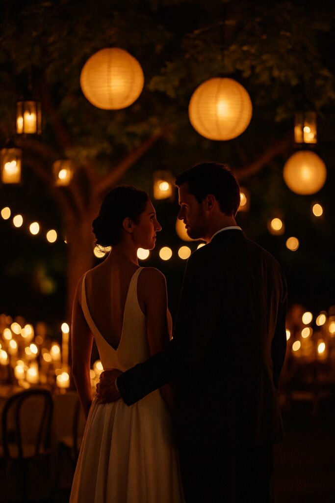 Candid wedding photography moment