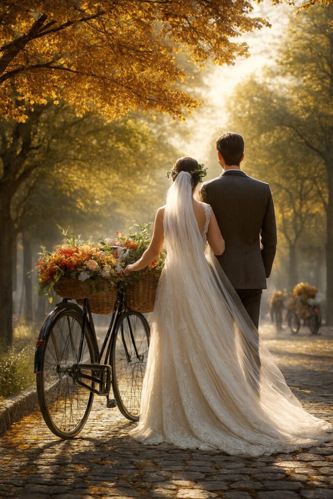 Candid wedding photography moment