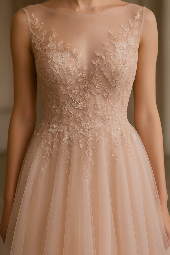 Modern minimalist bridal dress