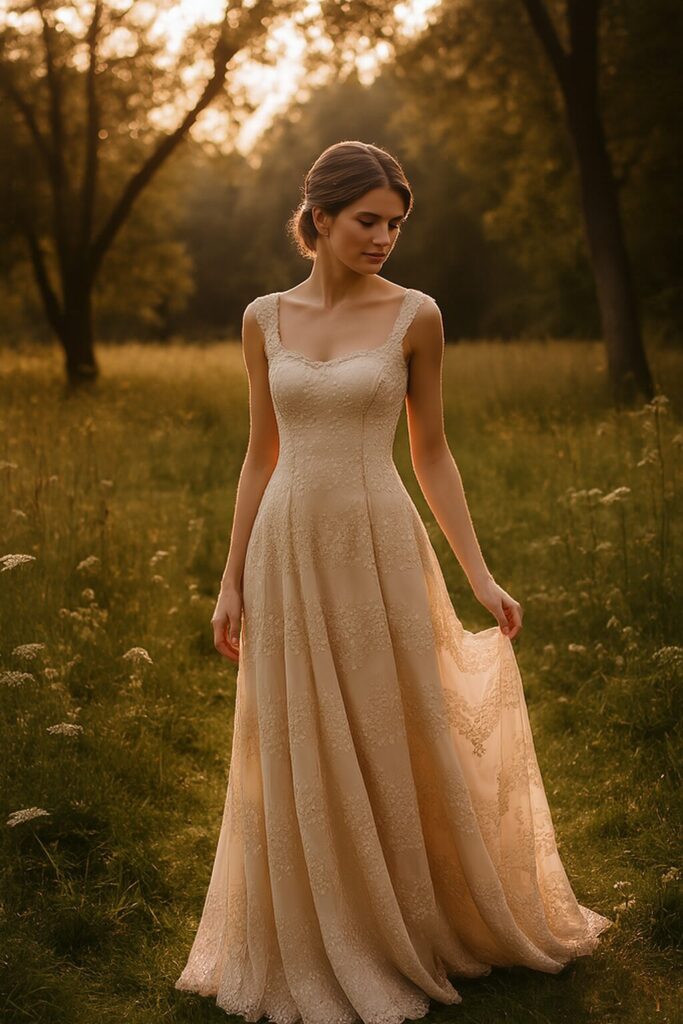 Modern minimalist bridal dress