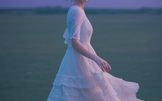Modern minimalist bridal dress