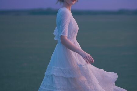 Modern minimalist bridal dress