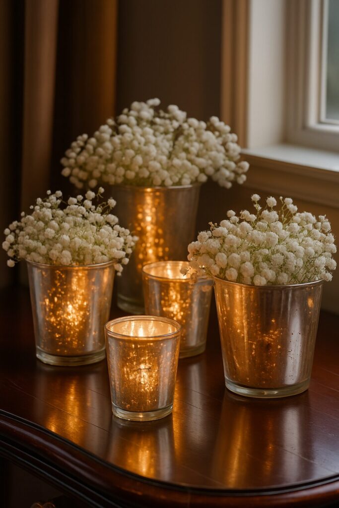 Elegant wedding table décor with floral centerpiece